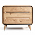 houten commode met twee lades en een afmeting van 60 x 40 x 45cm
