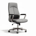 Bureaustoel met verstelbare leuning en armsteunen in grijs stof 60 x 60 x 110cm